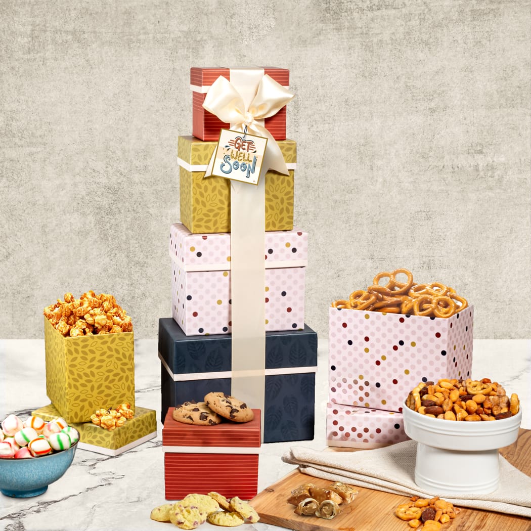 >Get Well Sweets Gift Tower