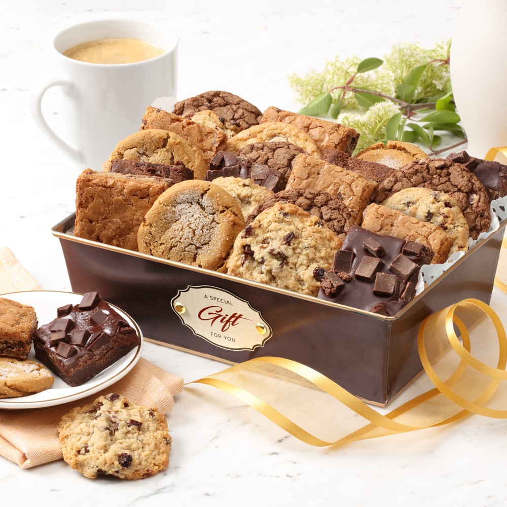 Buy our gourmet brownie & cookies gift basket at