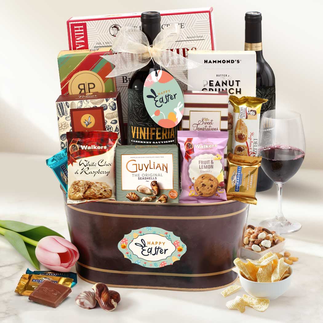 Gourmet Easter Wine Gift Basket