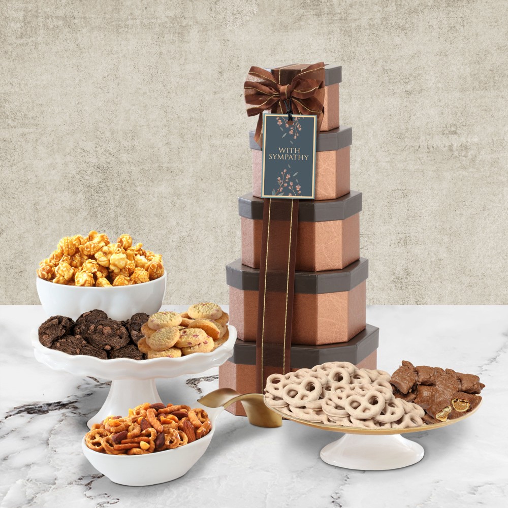 Gourmet Sympathy Gift Tower of Sweets