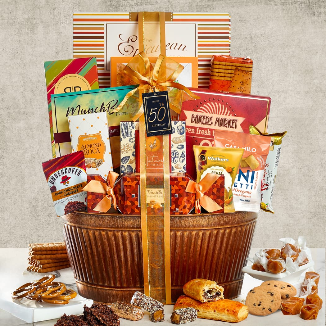 >Happy 50th Birthday Basket
