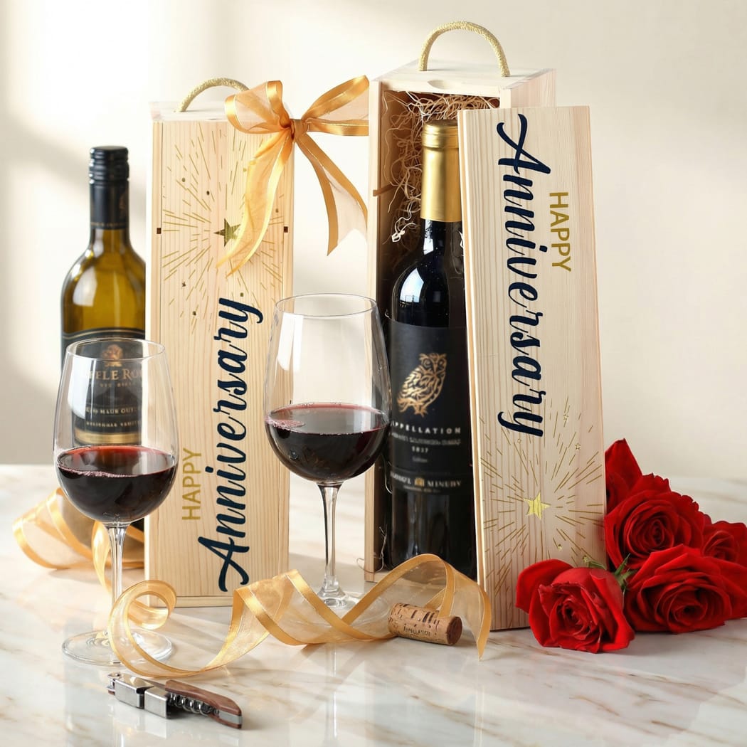 Happy Anniversary Wine Gift