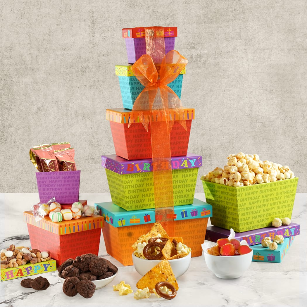 >Happy Birthday Gift Tower