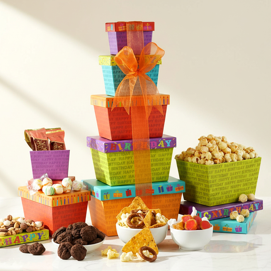 Happy Birthday Gift Tower
