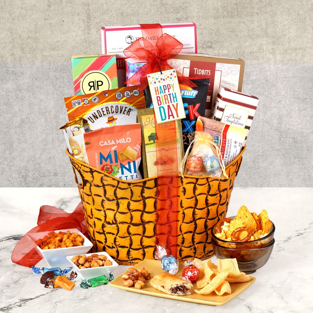 >Happy Birthday Rustic Delights Gift Basket