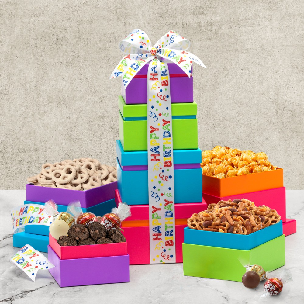 Happy Birthday Wishes Gift Tower