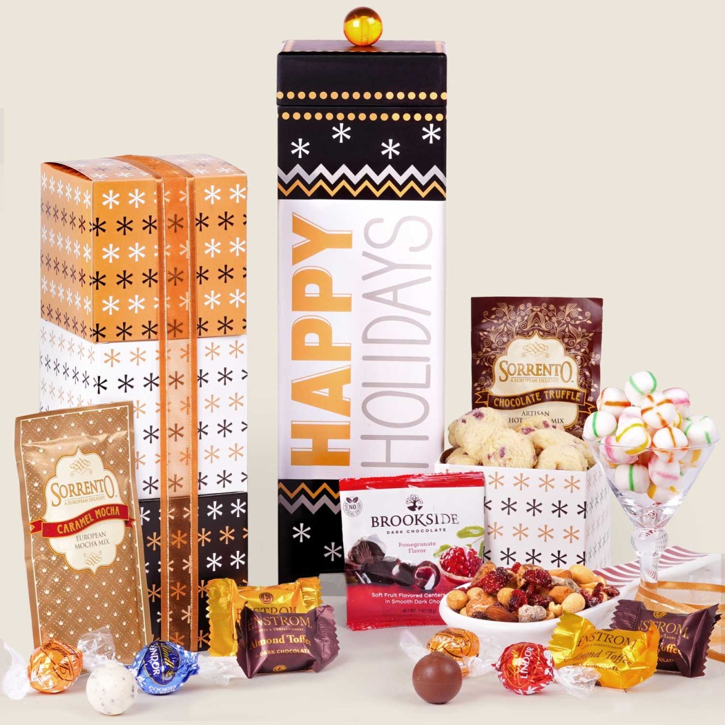 >Happy Holidays Gourmet Gift Box Set