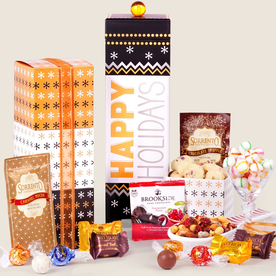 >Happy Holidays Gourmet Gift Box Set