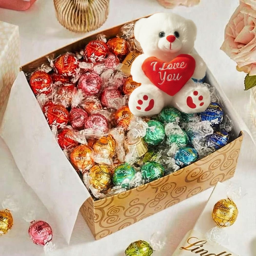 Happy Valentines Day Lindt Chocolate Truffles Gift Box