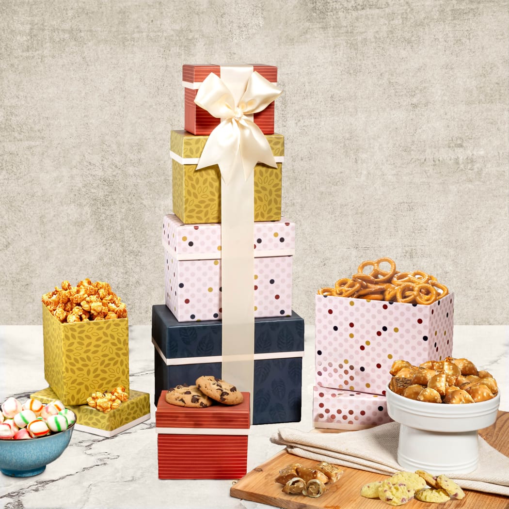 >Holiday Sweets Gift Tower