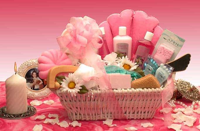 Women's Gift Baskets Spa Gift Basket for Her Sweet Blooms Spa Gift