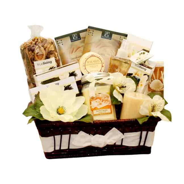 Vanilla Essence Candle Gift Basket by
