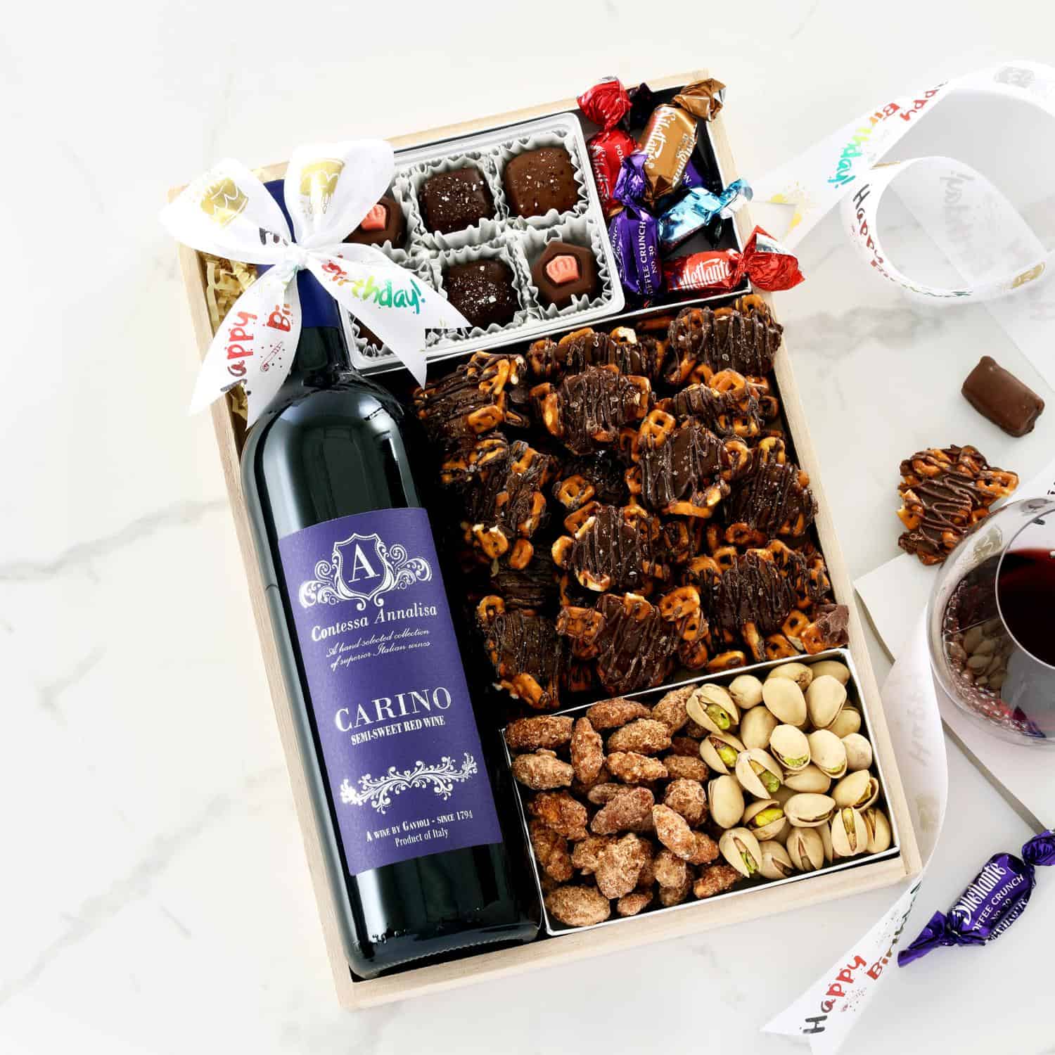 >Birthday Wine Retreat Gift Tray