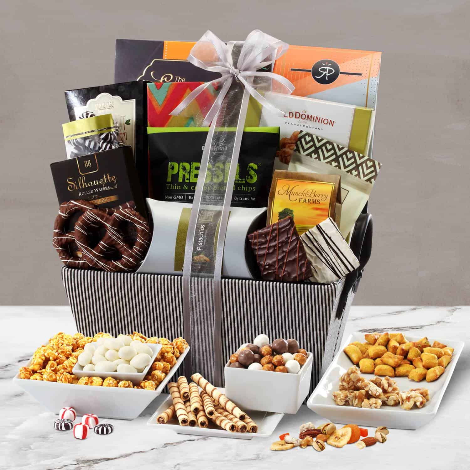 Buy our deluxe holiday gift basket at broadwaybasketeers.com