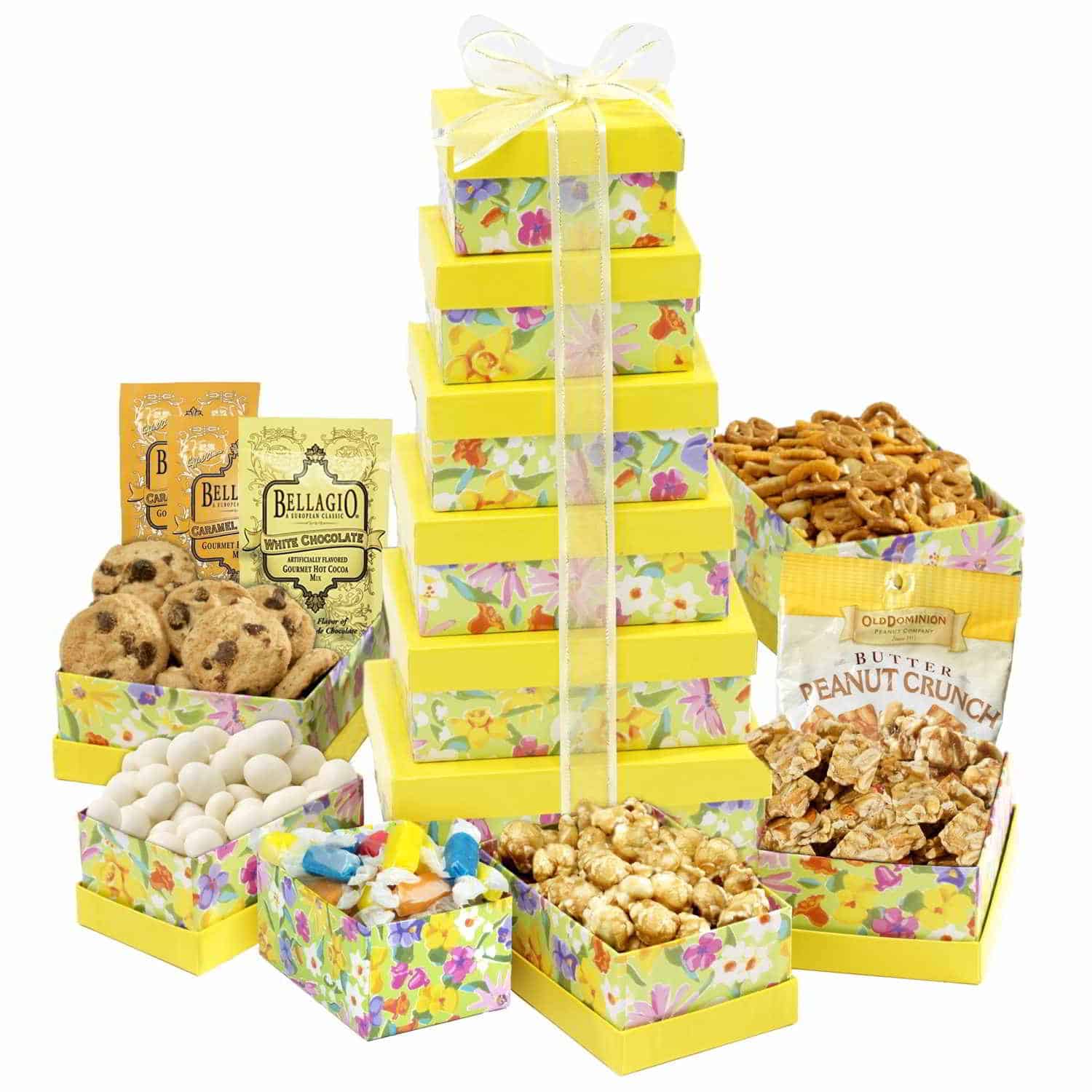 Fresh and Floral Snack Attach Gift Tower by
