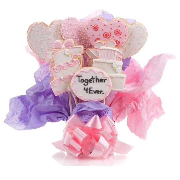 Buy our wedding cookie bouquet at
