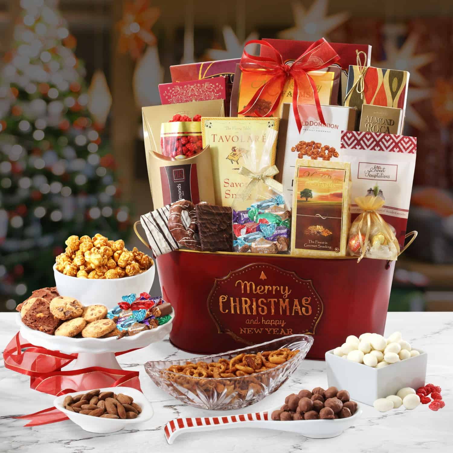 Merry Christmas Holiday Gift Basket by