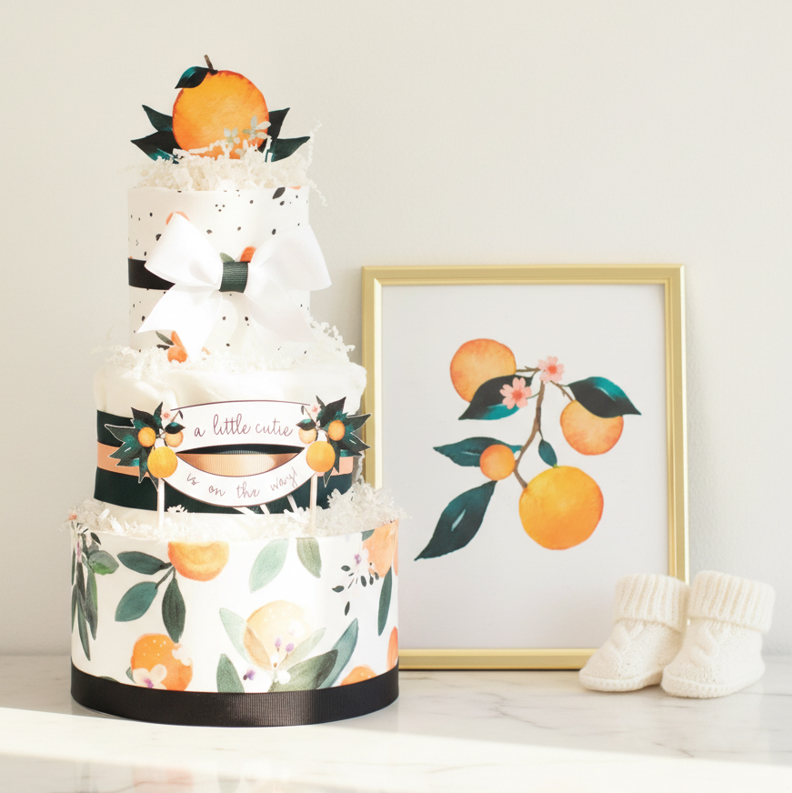 Little Clementine Diaper Cake