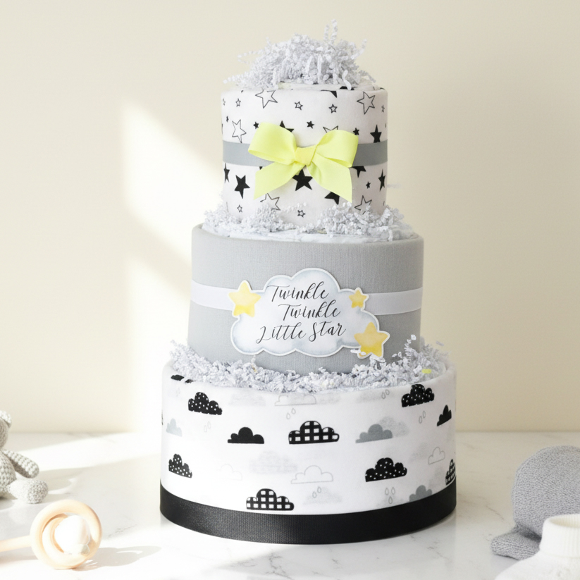 Moon Baby Diaper Cake