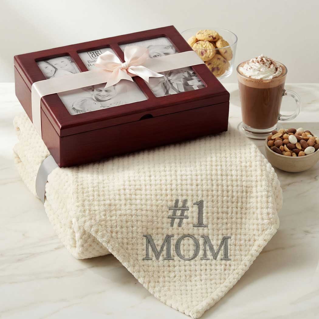 Mother's Day Photo Gift Box & Throw Combo