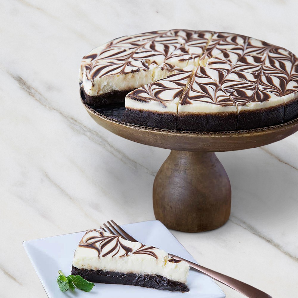 >No Sugar Added Marble Chocolate Truffle Cheesecake