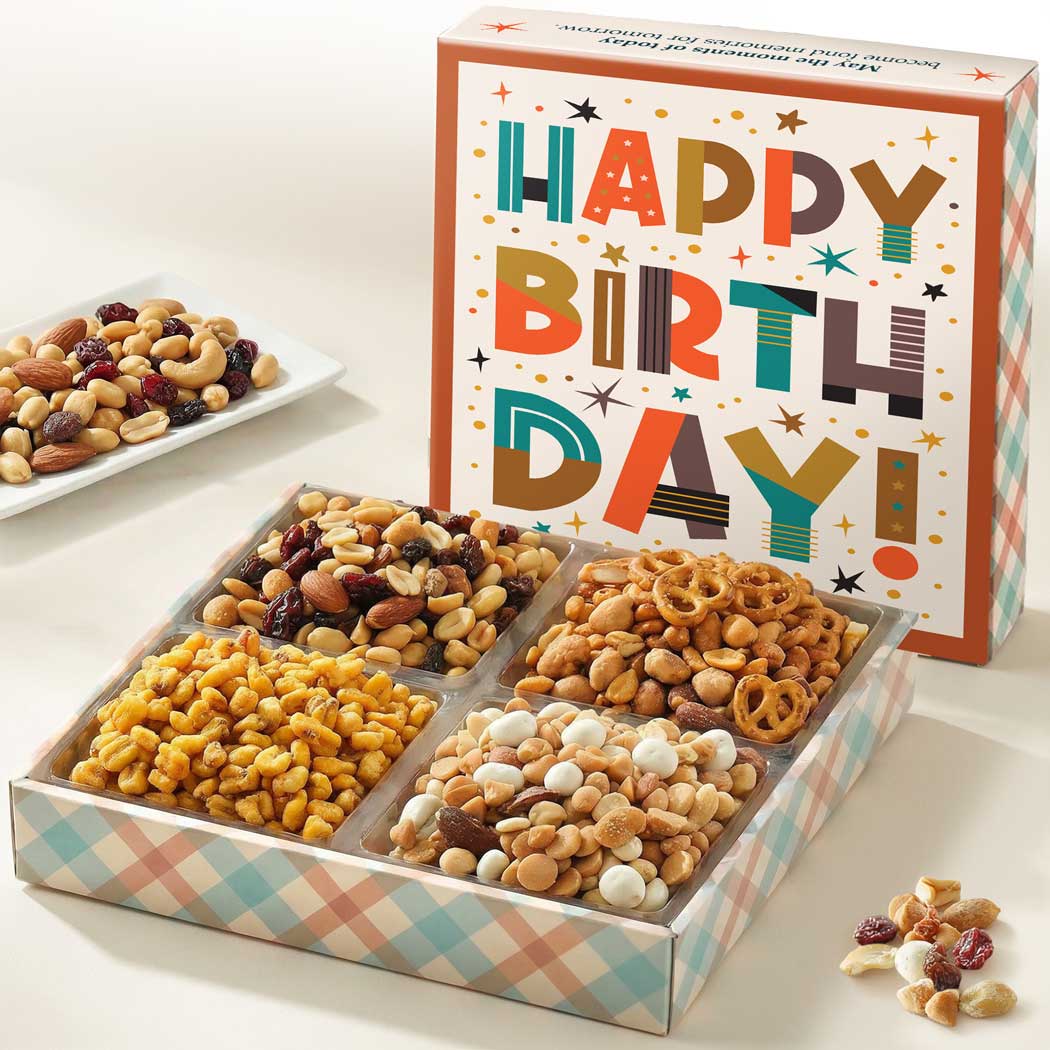 Nutty Assortment Birthday Gift Tray
