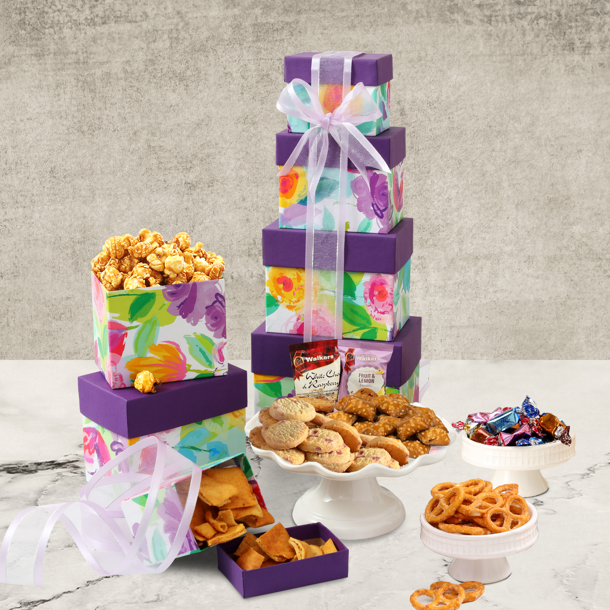>Snacks and Sweets Gift Tower