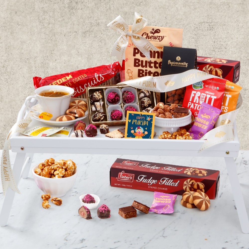 >Special Delivery Purim Gift Tray