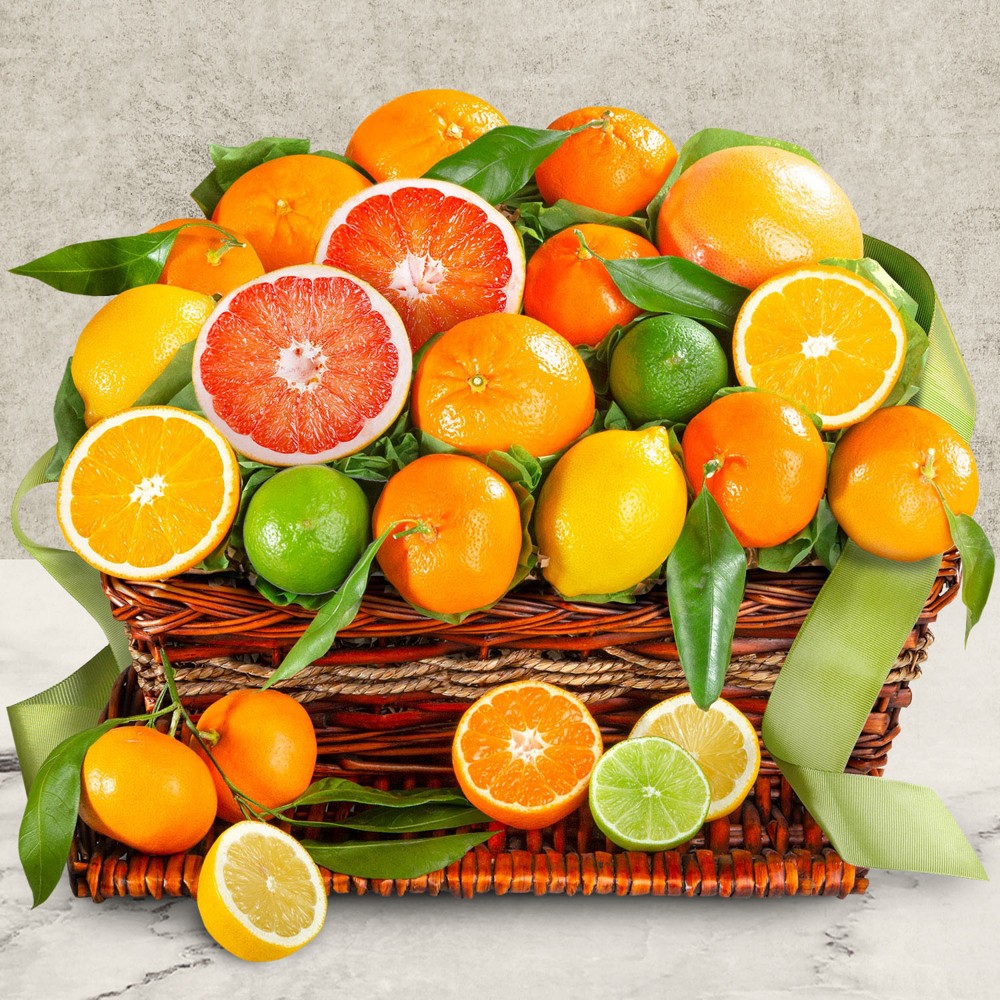 Buy our sunshine citrus fruit basket at