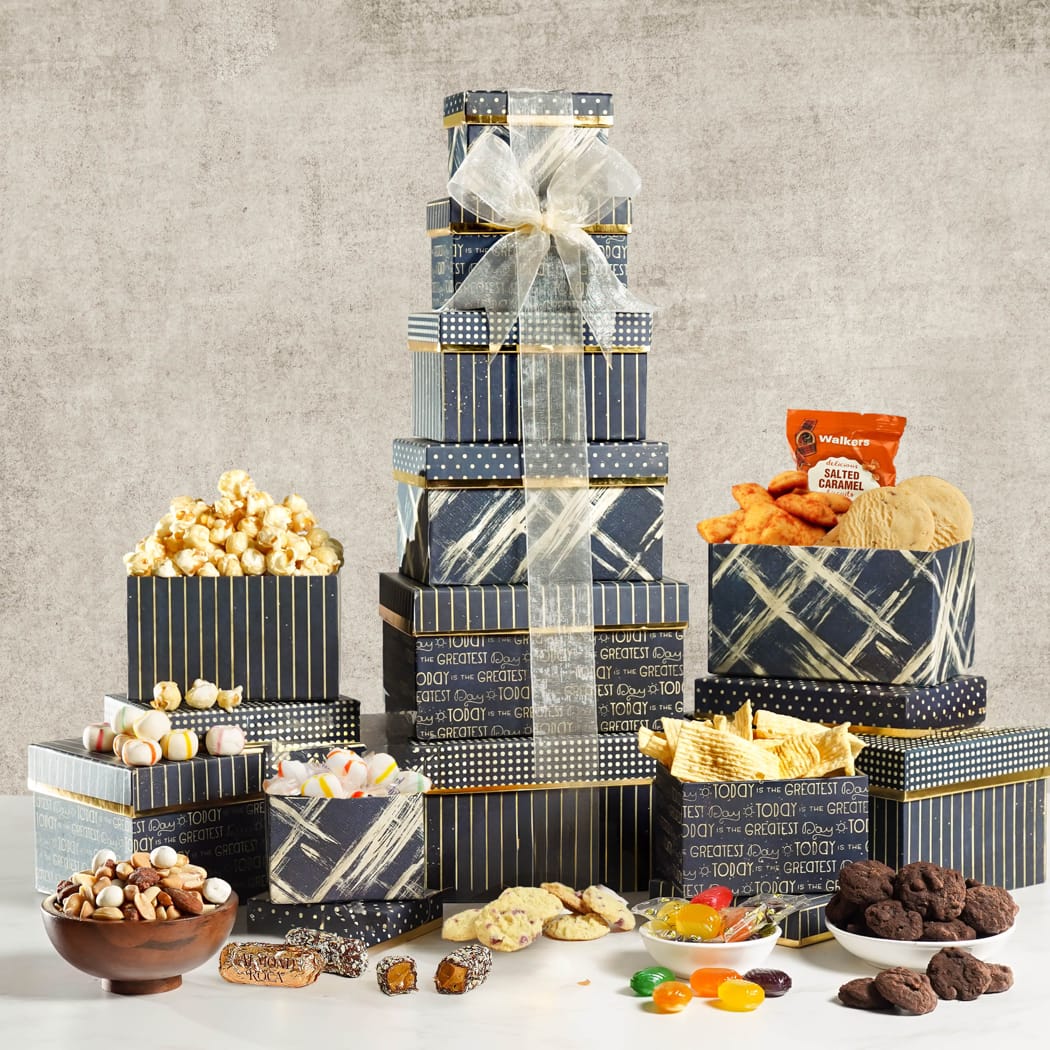 >Supreme Holiday Celebration Gift Tower