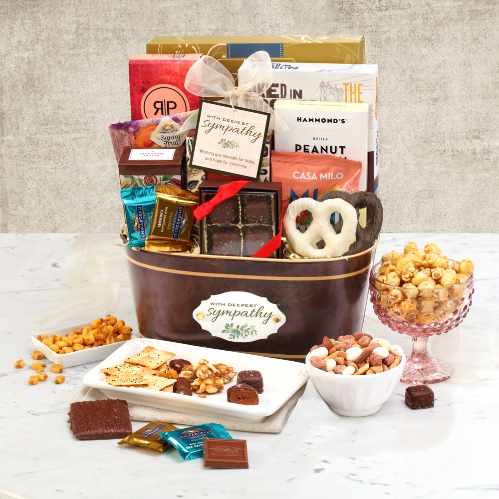 >Sympathy Delights Gift Basket