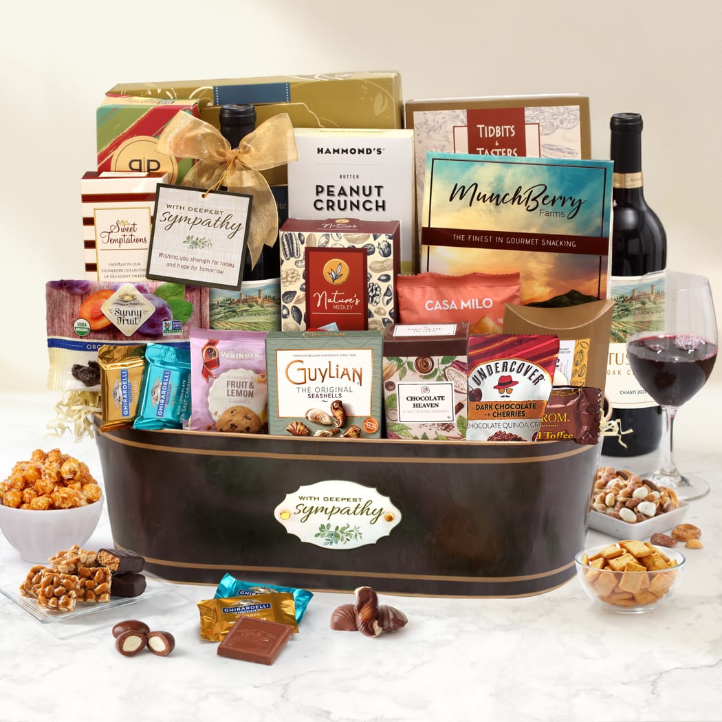 Sympathy Signature Wine Gift Basket
