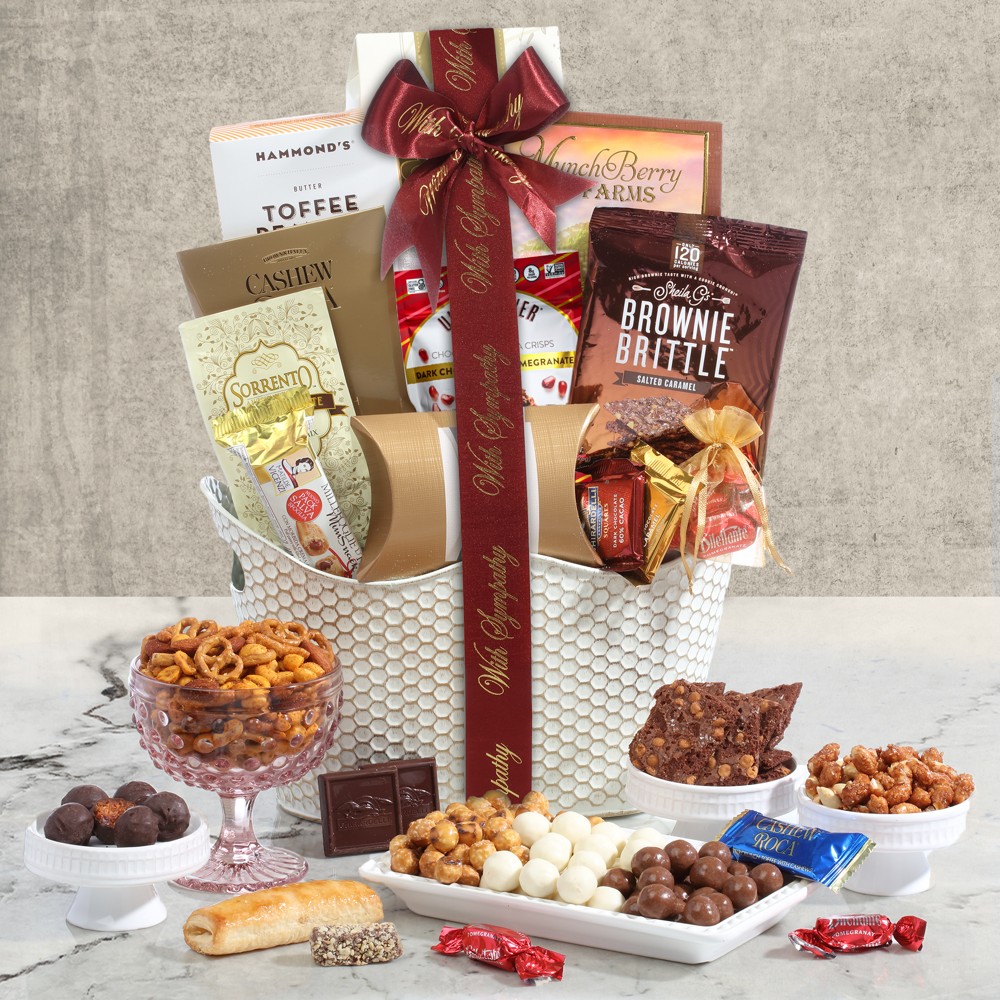 >Sympathy Wishes Gift Basket