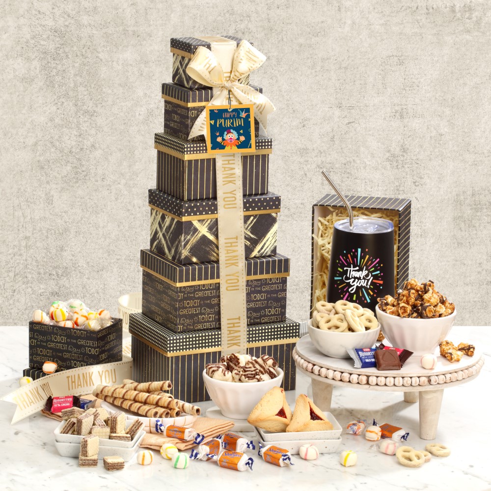 >Thank You Purim Gift Tower