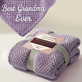 Best Grandma Ever Violet Throw Blanket