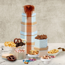 Gift Tower Filled With Chocolate & Nuts