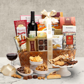 Deluxe Wine Thank You Basket