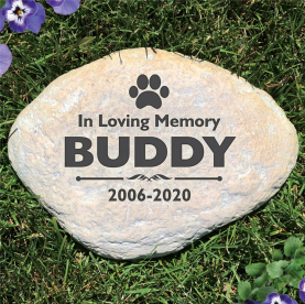 Dog Memorial Garden Stone
