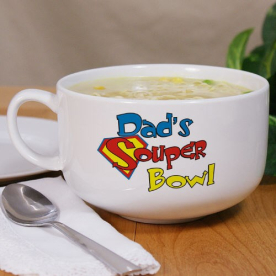Personalized Ceramic Soup Bowl for Dad