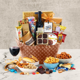 Fathers Day Wine Gift Basket