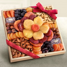 Floral Dried Fruit & Nut Gift Tray