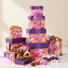 Floral Delight Purim Gift Tower