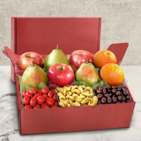 Fresh Fruit & Nuts Gift Box Deluxe