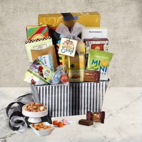 Get Well Deluxe Striped Gift Basket