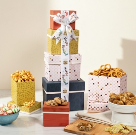 Happy Birthday Sweets Gift Tower