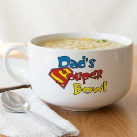 Personalized Ceramic Soup Bowl for Dad