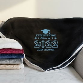 Personalized Graduate Sherpa Blanket
