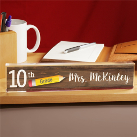 Personalized Teacher Name Plate