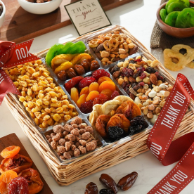 Premium Nuts & Dried Fruit Thank You Gift Tray