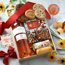 Rose Wine Gift Tray for Mothers Day